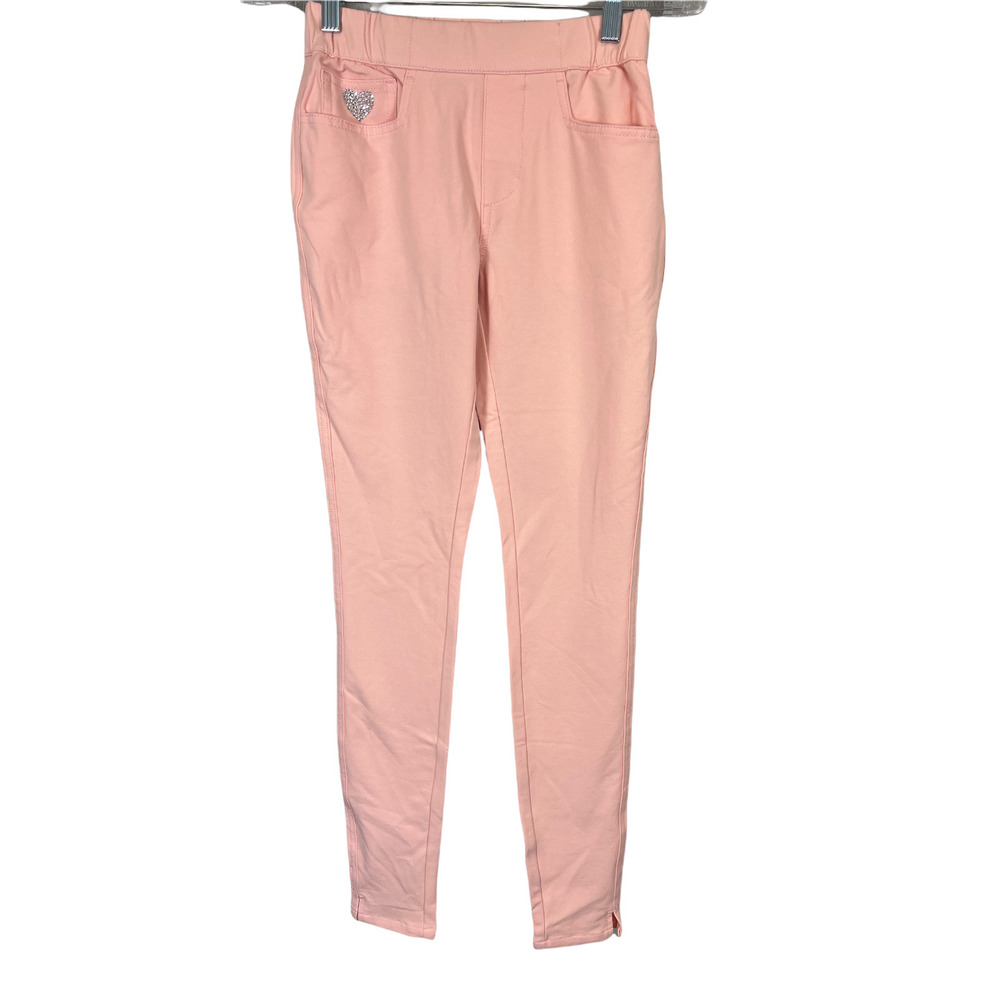 Quacker Factory DreamJeannes Tall Pull-On Leggings with Pockets Pink XXST Size